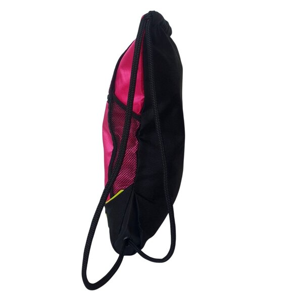 Adidas Alliance II Sackpack Backpack Pink Black Drawstring Gym Bag Mesh Pocket - Picture 5 of 7